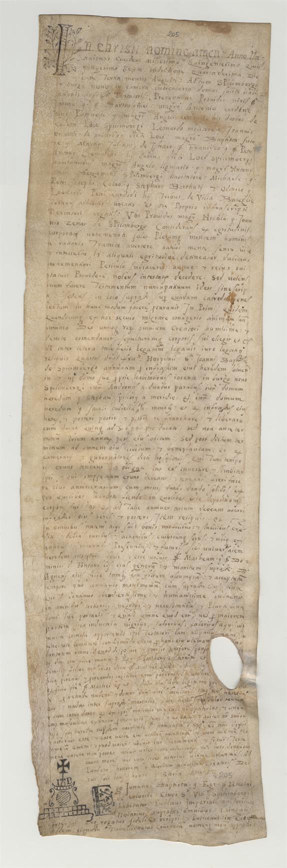 immagine recto pergamena
