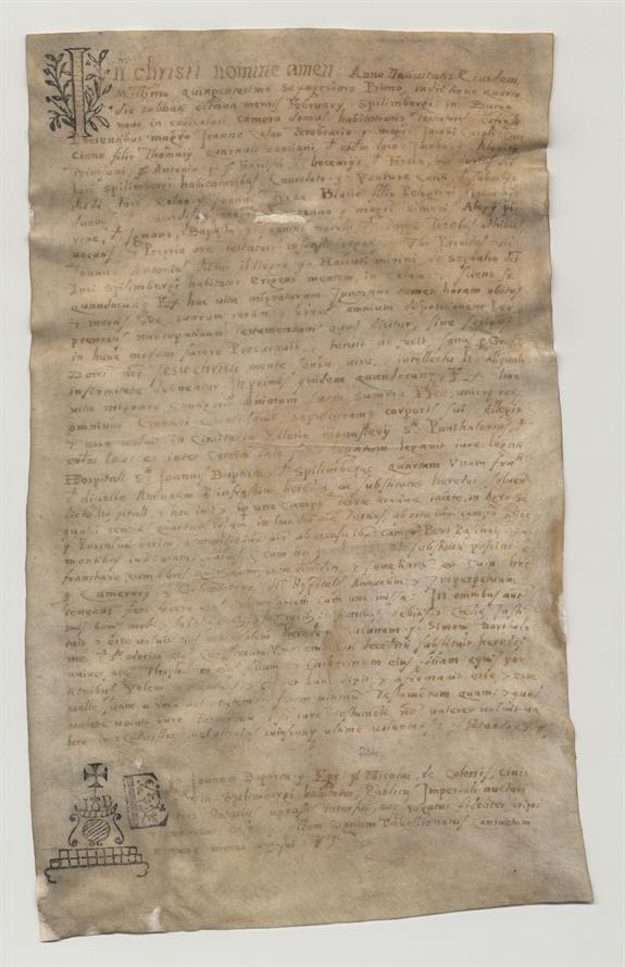 immagine recto pergamena