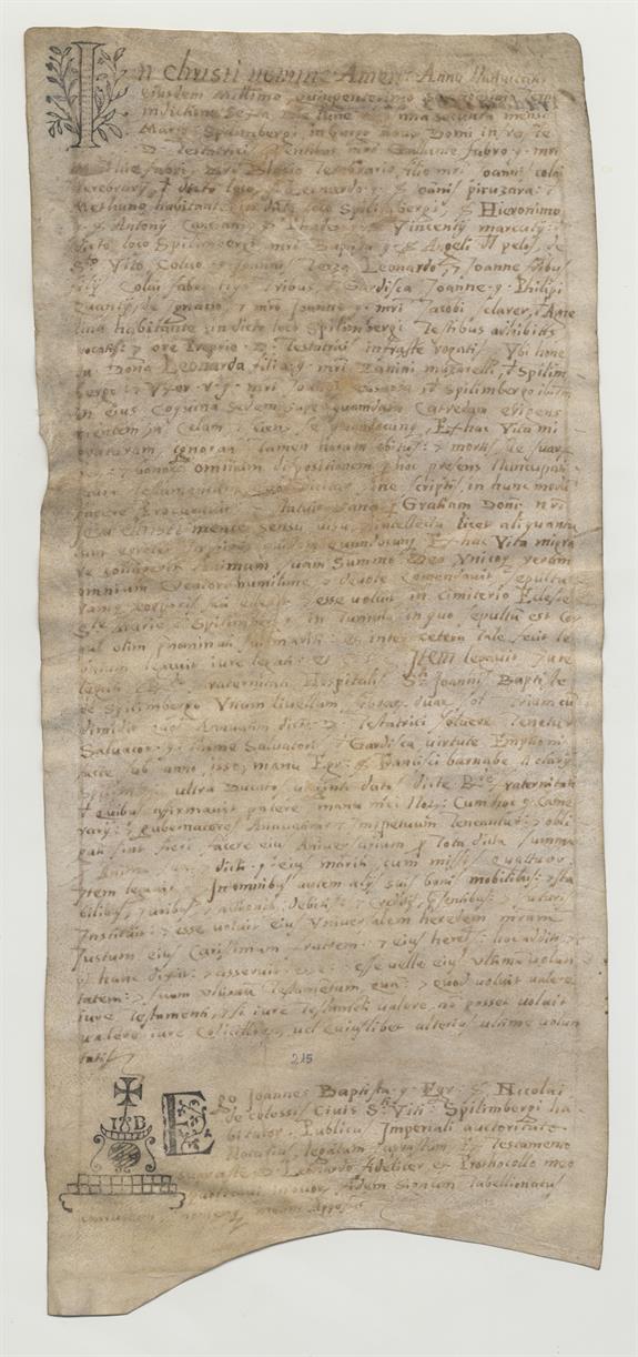 immagine recto pergamena